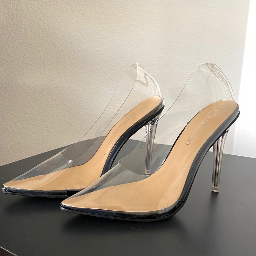 Boohoo clear heels